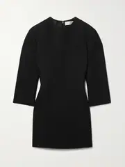 [Veronica de Piante] Veronica de Piante - Dexter Grain De Poudre Mini Dress - Black - IT42 IT 42 Black