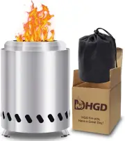 Tabletop Smokeless Fire Pit Mini Outdoor Firepit with Carry Bag for Camping Pati