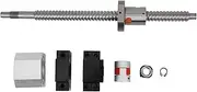 Respicefinem 1204 Rolled Ball Screw Kit with Nut Holder Coupling BK/BF End Support for Industrial Use with Bearing Steel Material Smooth Curve Drive High Movement Efficiency and (1204-100)