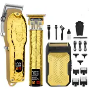 Professional Hair Clipper Set for Men Electric Shaver Razor Cordless Hair Cutting Barber Clippers Beard Trimmer Men’s Grooming Kit
