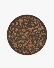 185' Round | Machine Washable Runner Rug | Kid & Pet Friendly | Indoor Rug | Anonna Dark Wood Rug | Ruggable