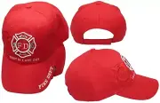 Fire Department Dept First In Last Out Red Shadow Embroidered Cap Hat