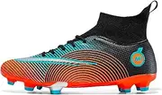 [IBLUON] Mens Turf Soccer Boots Unisex's Football Cleat No Slip Cleats Soccer Shoes for Youth Running Five Man Football Match TF Turf Cleats