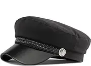 [HAMKVBPR] Flat Top Cap Female Light Plate Simple Duck Tongue Cap Retro Flat Cap for Women and Men
