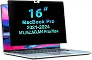 Privacy Screen for MacBook Pro 16 Inch (2021-2024, M1-M4, Pro, Max) Removable Laptop Privacy Filter Shield and Matte Anti-Glare Blue Light Protector