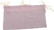 Toddmomy Soft Cotton Diaper Organizer for Stroller and Crib Two Pocket Storage Caddy for Diapers Wipes and Purple Hanging Storage for Nursery Essentials