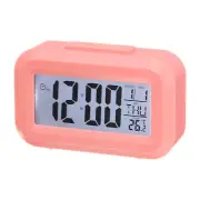 Square Electronic Alarm Clock with Timer, Pink Digital Alarm Clocks