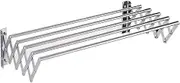 Wall Mounted Drying Rack Stainless Steel Wall Laundry Folding Drying Rack Clothes Rack Coat Hangers(50cm)