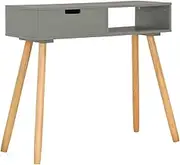 Console Table Grey 80x30x72 cm Solid Pinewood Home Accent