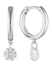 [Georgini] Mirage Alice White Cubic Zirconia Droplet Earrings in Silver