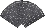 KOMBIUDA 10Pcs Multi Language Keyboard Stickers Durable Computer Accessories for Easy Language Learning and Communication Background with Lettering