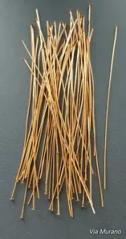 Wire Wrapper Headpin 3" 24 Gauge Brass Flat Head (Pack of 500) Made in USA.