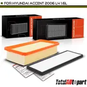 1x Engine & 1x Activated Carbon Cabin Air Filter for Hyundai Accent 2006 1.6L (for: Hyundai)