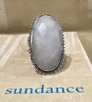 NWT Sundance Catalog Silver Moonstone “Divinity Ring” Size 6 $118