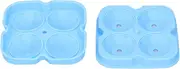 Ice Cube Molds Silicone Reusable Flexible Diamond Shaped Whiskey Ice Trays with Removable Lid for Cocktails Whiskey 4 Ice Cube Molds Safe from 40℉ to 420℉ (Blue)