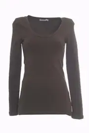 Long Sleeve Scoop Neck Top--LIV-2587