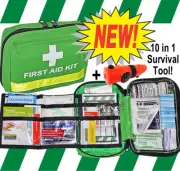 FIRST AID KIT - PREMIUM ESSENTIAL - HOME / TRAVEL / CAR / HIKING / CYCLING+10in1