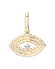 Adina Reyter 14K Yellow Gold Groovy Diamond Evil Eye Pendant