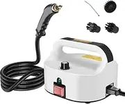 Handheld Steam Cleaner, 4.5Bar High Temperature Pressurized Steam Cleaning Machine with 3 Brush Heads, 15S Quick Heating, 1600W Portable Steam Shot Cleaner for Upholstery, Kitchen Black and White