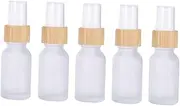 WRITWAA Amber Perfume Atomizers Small Spray Bottles 5pcs Empty Travel Spray Bottles for Essential Oils