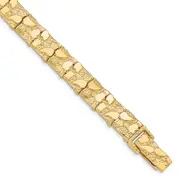 8 Inch 10K 10.0mm Nugget Bracelet