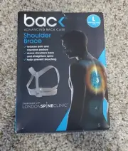 London Spine Clinic Large Adjustable Back Shoulder Brace Gray Posture Support