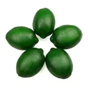 5pcs Faux Limes,Fake Lemons,Lifelike Artificial Limes,Fake Lemons Green