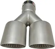 Car Silencers 1pcs Car Accessories Exhaust Pipe Stainless Steel Sandblasted Tail Throat Silencer Y Outlet Flush Large Caliber Exhaust Muffler(54mm-101mm)