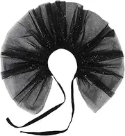 [HAPINARY] Glitter Tulle Ruffled Collar Vintage Mesh Choker for Renaissance Costume Accessories for Halloween Cosplay and Stage Performance Elegant Clown Neck Ruff with Dots