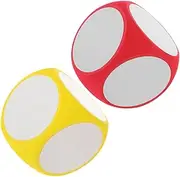 Kisangel 2Pcs Large Blank Dice for Crafting for Parties and Games Dice