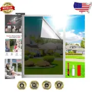 UV Blocking Static Cling Window Film - Black-Silver 29.5 x 157.4 Inches