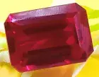 Beautiful Red Ruby Gemstone 17.75 Ct Natural Rare Emerald Cut IGL Certified AKN