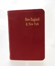 New England and New York Mini Notebook Guide Leather Cover Post Miniatures RED