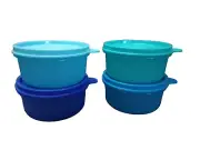 Tupperware Tropical Cups 200 Ml Spill Proof Liquid Tight Carry Lunch Set Of 4