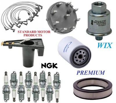 Tune Up Kit Filters Cap Wire Spark Plugs For FORD E-150 ECONOLINE V8 5.0L 81-85 (for: Ford)