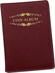 CANIGHT Coin Collection Holder Album Antique Coin Protection Book with PU Cover Portable Organizer present for Collectors and Enthusiasts
