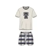 Geelong Cats AFL AFGEL0227 Mens Short Sleeve Check PJ Pyjama Set Size 3XL New
