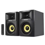 SW205 4” 80W Powered Bookshelf Speakers - 2.0 Active Near Field Monitors –