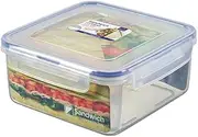 LocknLock To Go Sandwich Box with Divider, 1.2 L, 100% Airtight and Waterproof Storage Container, Dishwasher and Microwave Safe, BPA-Free Lunch Boxes with Dividers, Meal Prep Containers