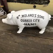 W. Moland’s Sons Quaker City Hams Repro Cast Iron Money Bank 500423