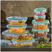 Snapware Pyrex Glass Food Storage Containers BPA Free Locking Lids Set 18 piece