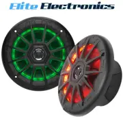 Boss Audio MRGB55B 5.25" Marine Boat Speakers 75W Black w/ RGB Lighting