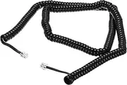 uxcell Phone Cord for Landline, 25ft Uncoiled/3.4ft Coiled RJ9 4P4C Telephone Handset Cord No Tangle Coiled Phone Cable, Black