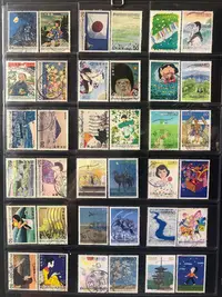 在飛比找Yahoo!奇摩拍賣優惠-日本郵票~日本之歌與愛唱歌系列郵票共18集36枚大全套，每枚