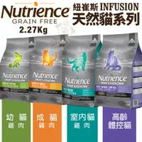 在飛比找蝦皮商城精選優惠-Nutrience 紐崔斯 天然貓糧2.27Kg-5kg 幼