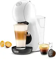 NESCAFÉ DOLCE GUSTO De'Longhi Piccolo XS EDG210.WB Coffee Maker for Capsules, Espresso, Cappuccino and More, EDG210.WB, 0.8 L, Black and White