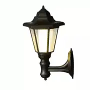 2PCS Solar Wall Lantern Outdoor LED Wall Lamp Vintage Hexagonal Porch Yard Light (Warm White)