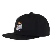 Santa Cruz Skateboards Hat Minimal Burnt Opus Snapback Unstructured Black