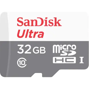 【超取免運】SANDISK 32G ULTRA microSD 100MB/S UHS-I C10 記憶卡 32GB 白灰 手機記憶卡 TF 小卡