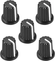 Uxcell 5Pcs, 6Mm D Type Potentiometer Control Knobs for Electric Guitar Acrylic